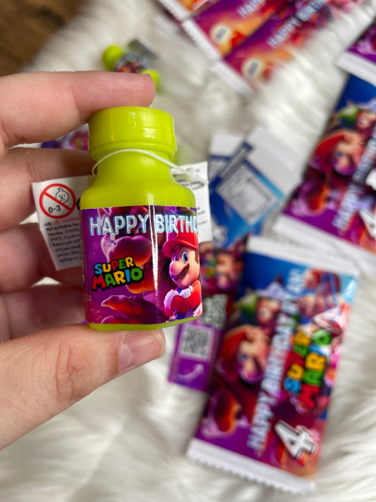 Custom party favours - bubbles