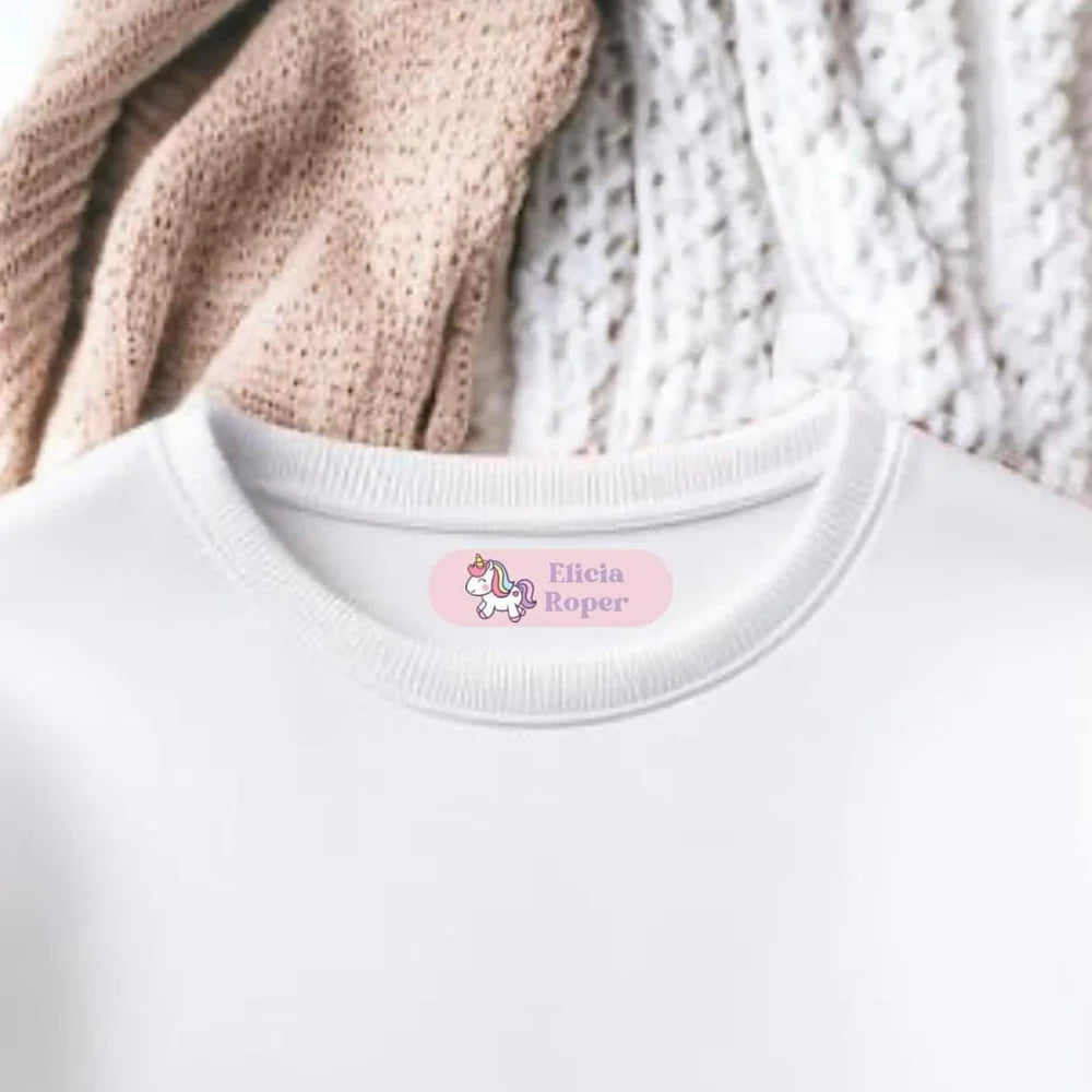 Iron on name labels