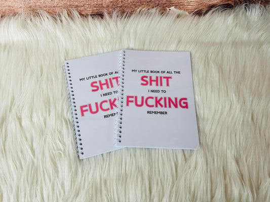 Shit to remember notebook