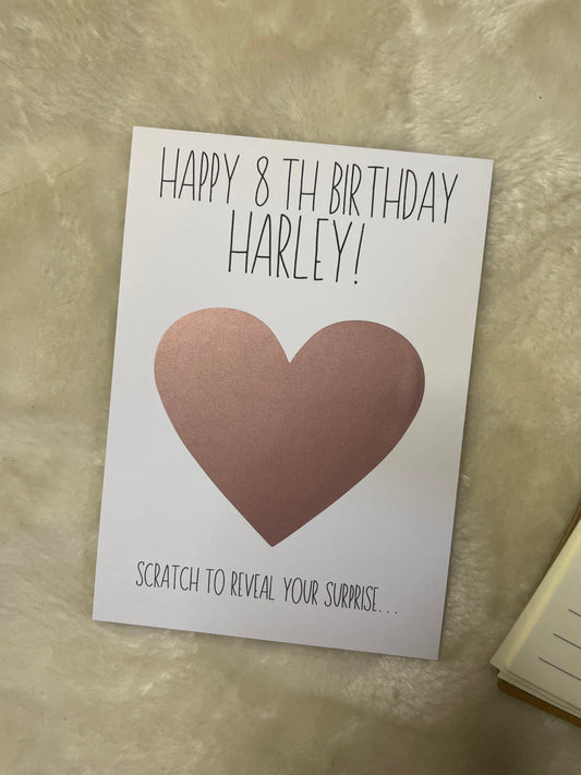 Scratch to reveal card