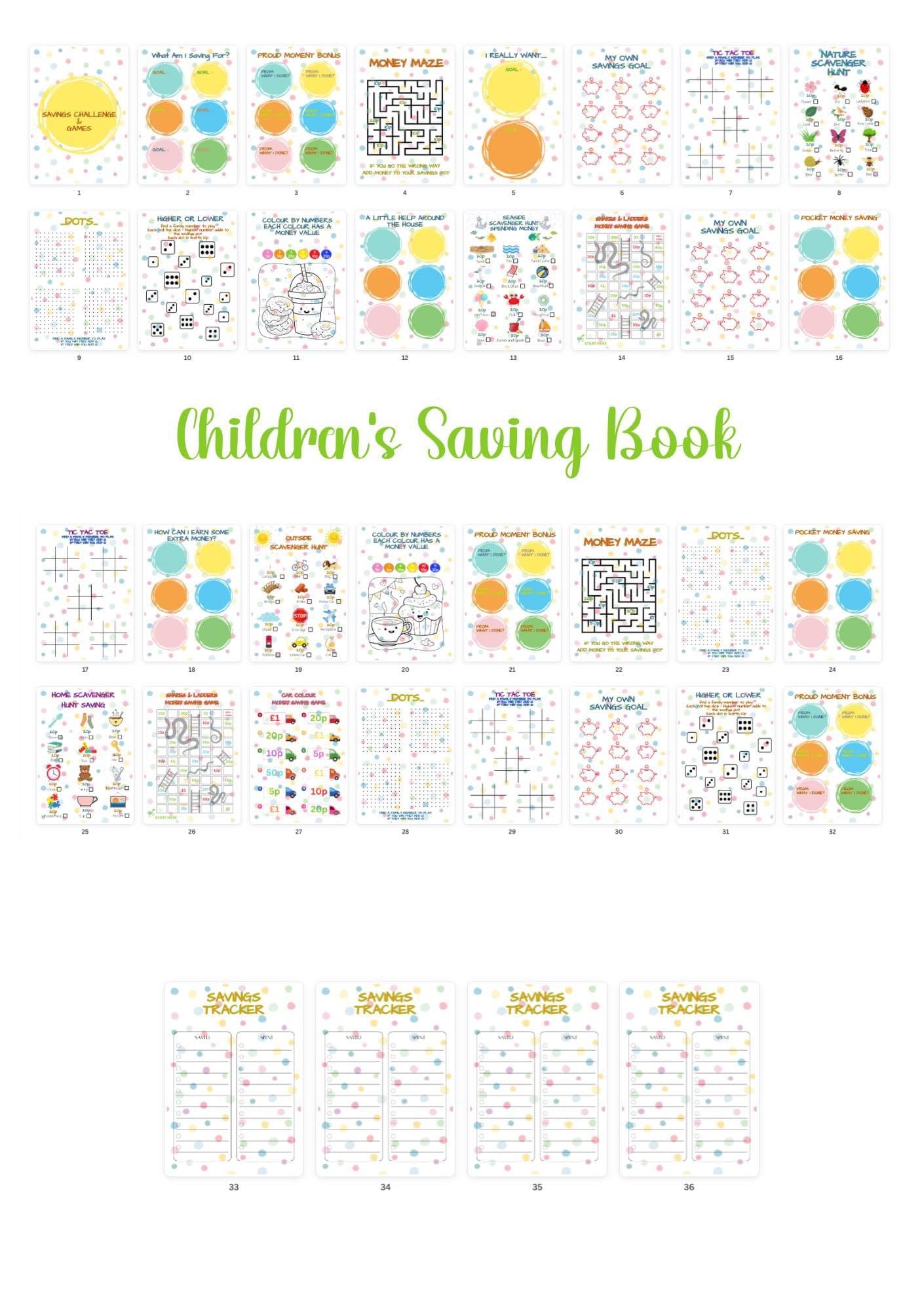 Saving challenge book