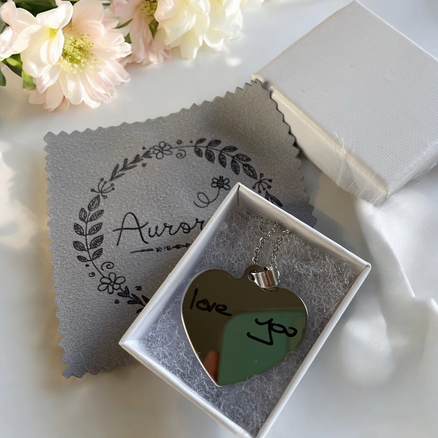 Engraved heart necklace