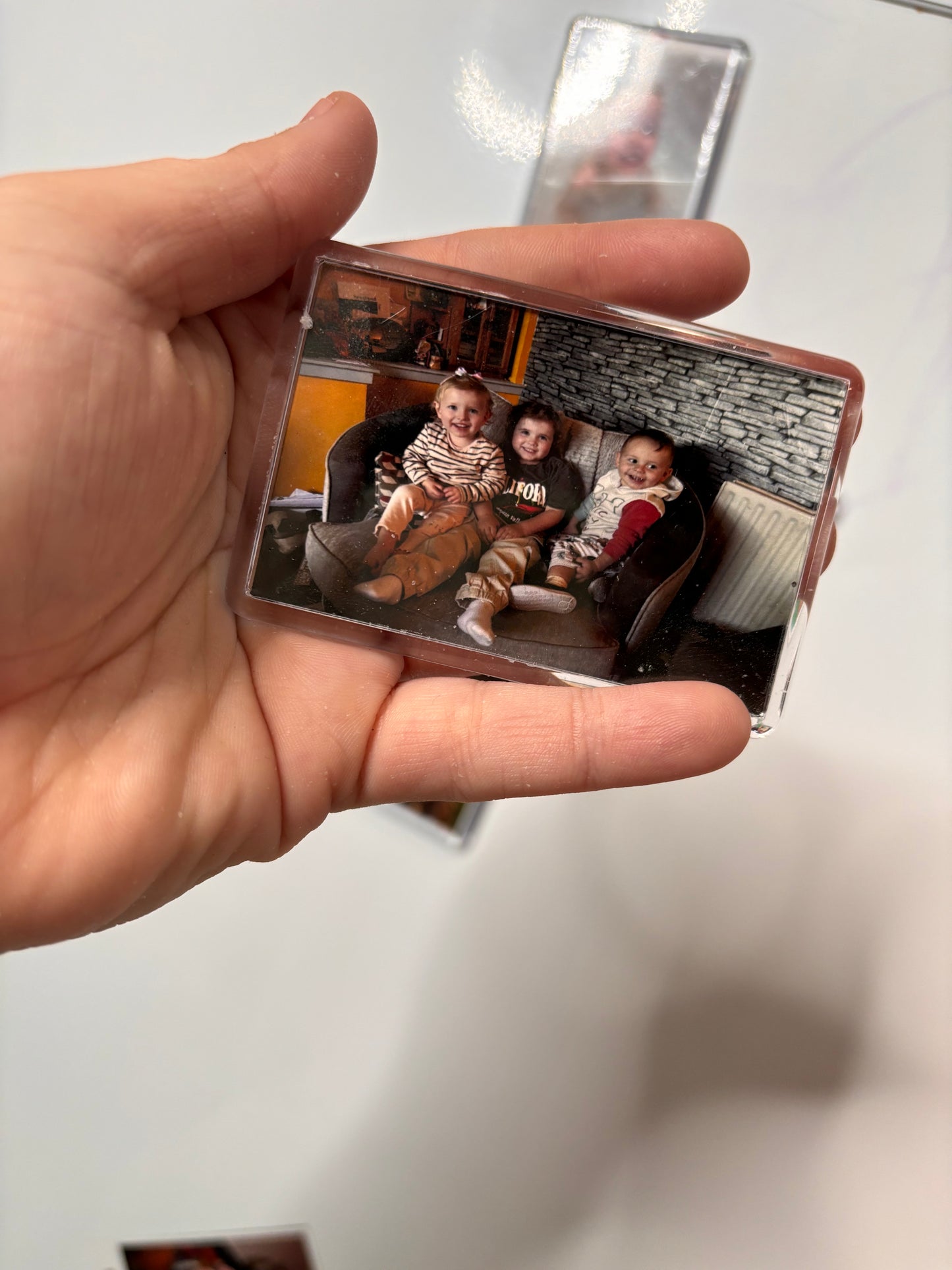 Plastic fridge magnets