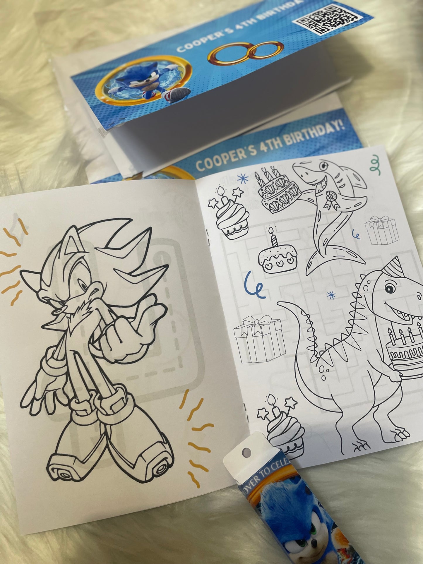 Custom party favours - colouring in books