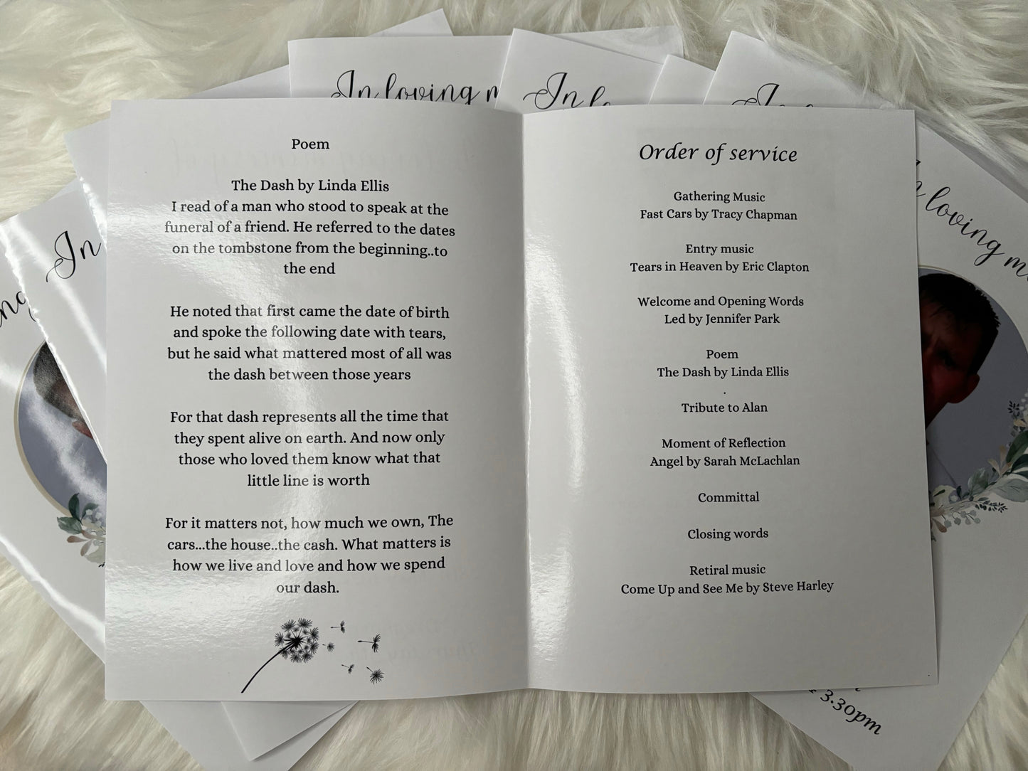 Order of service - funeral