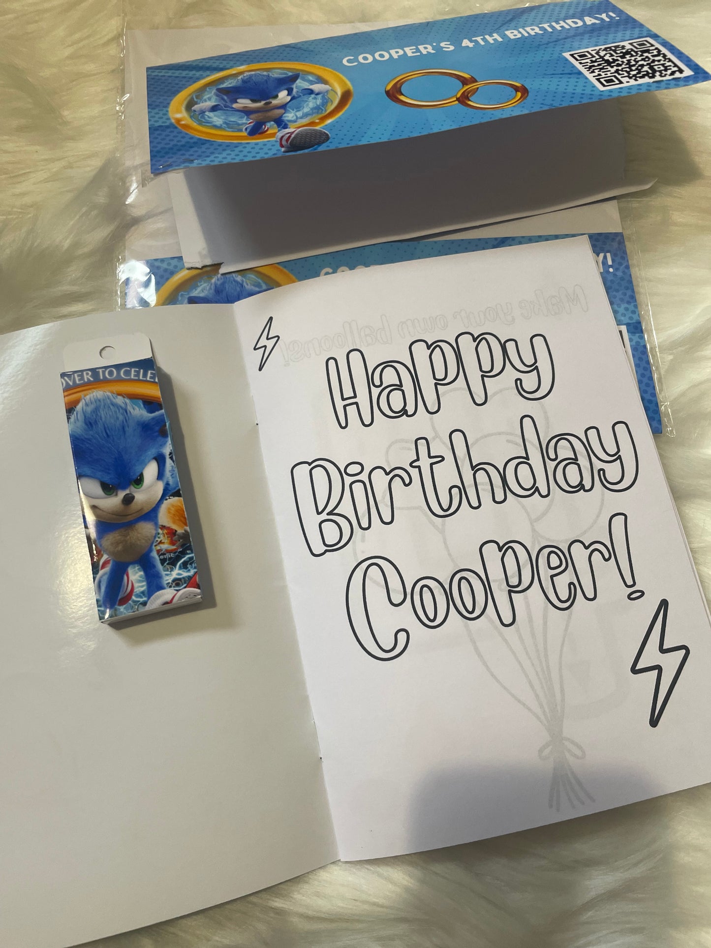 Custom party favours - colouring in books