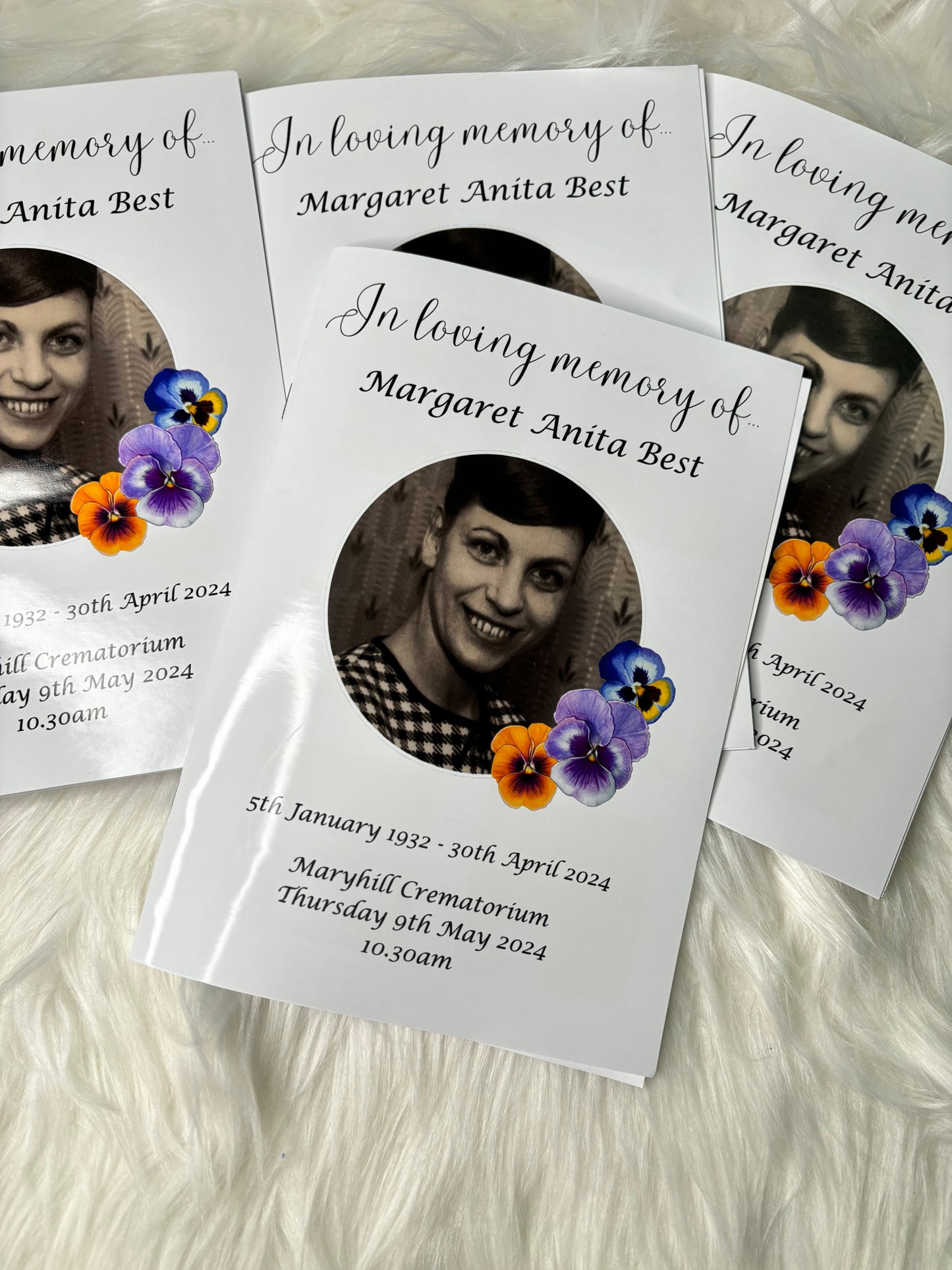 Order of service - funeral