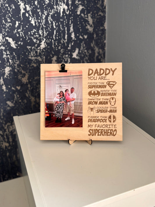 Superhero picture frame