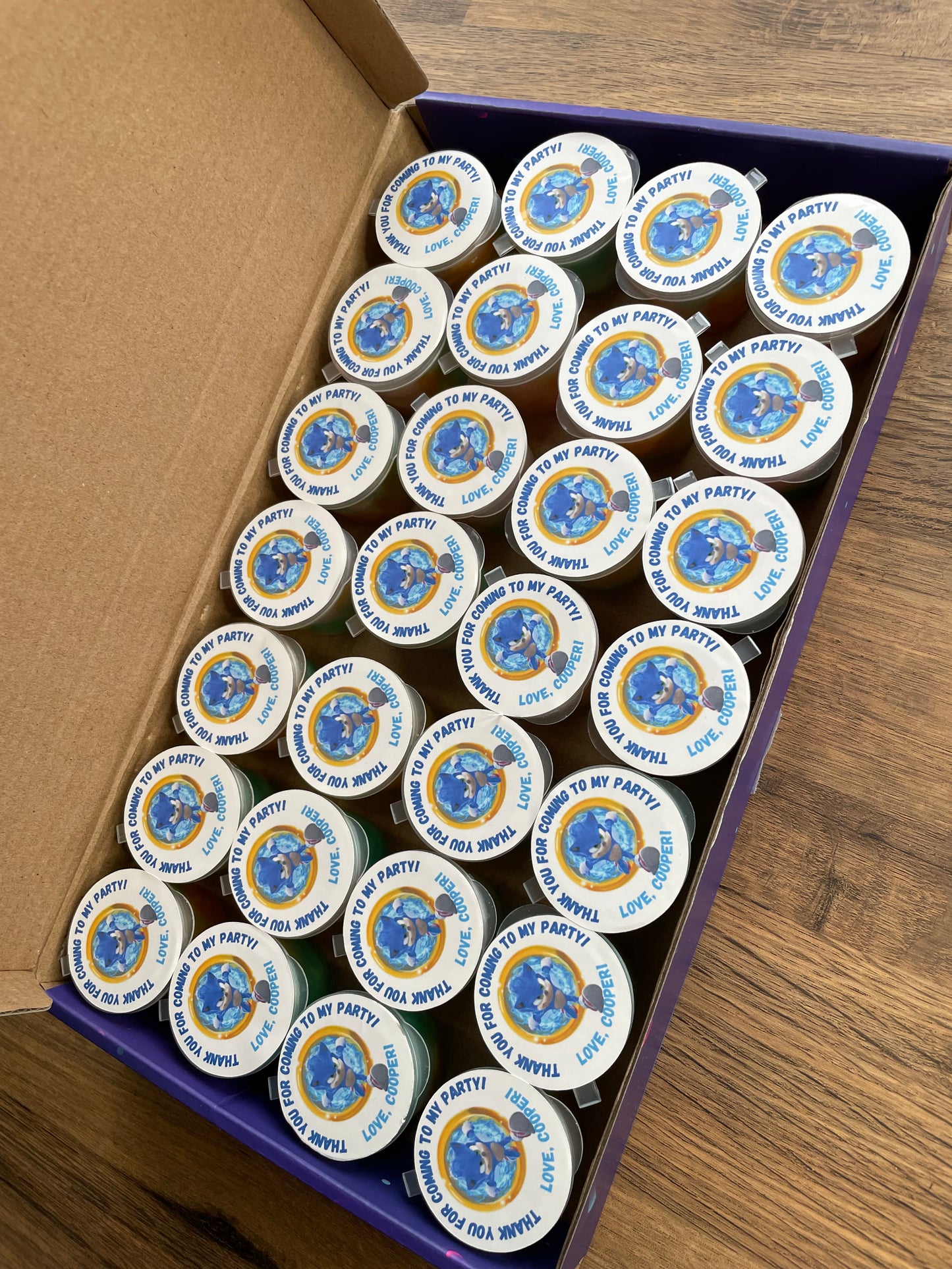 Custom party favours - slime