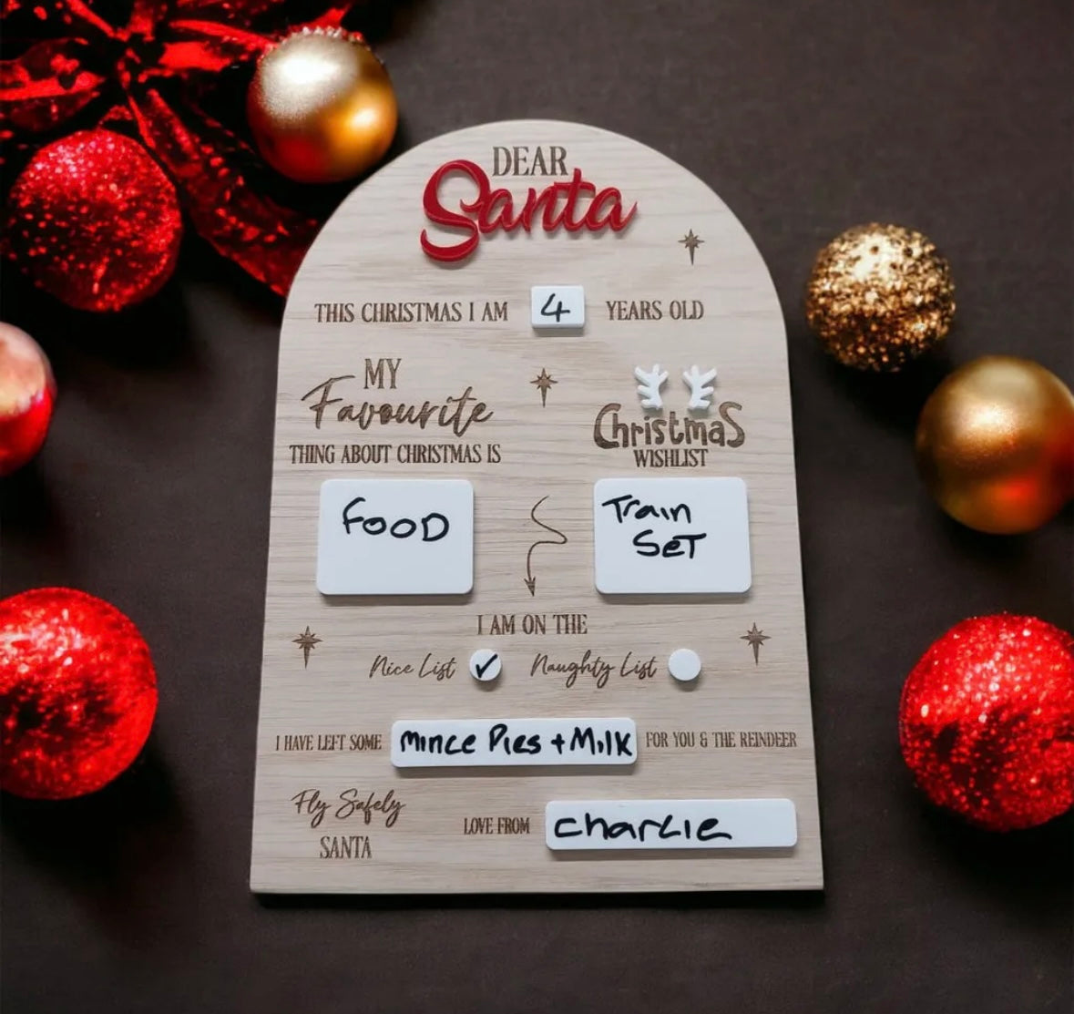 Dear Santa board