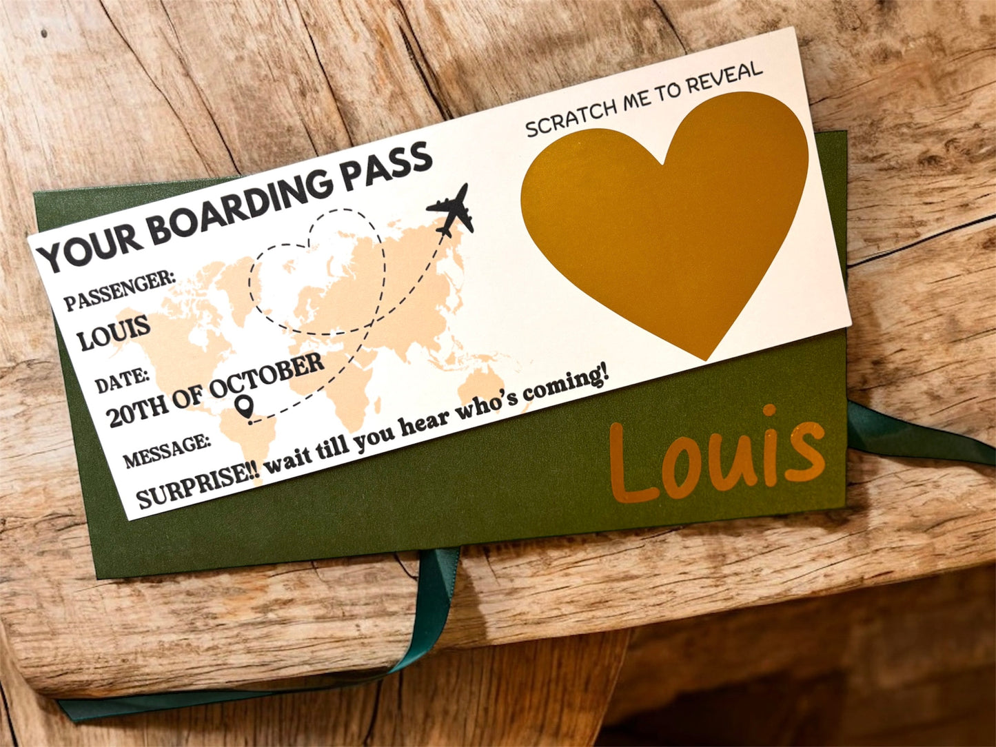 Scratch to reveal boarding pass
