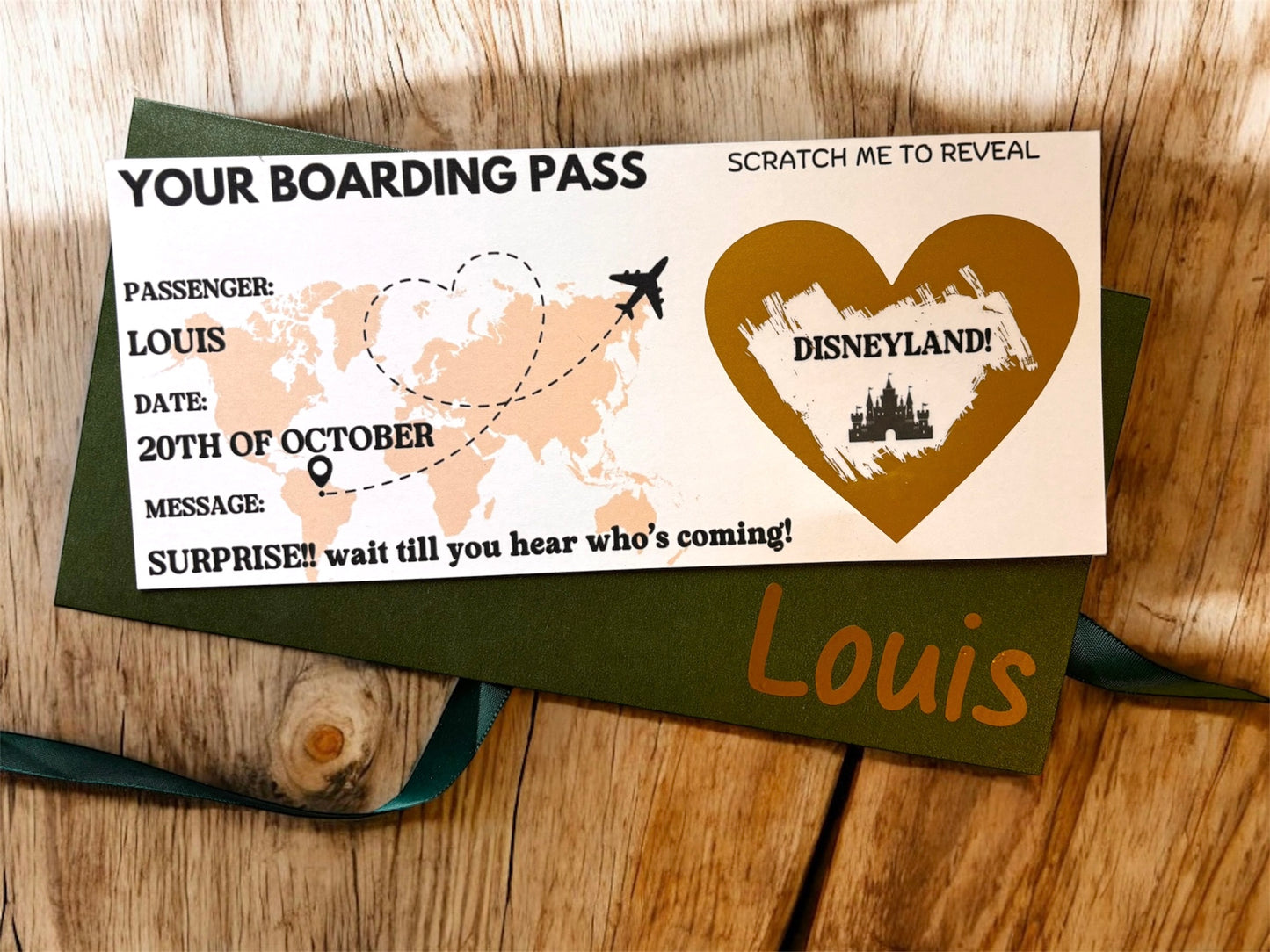Scratch to reveal boarding pass