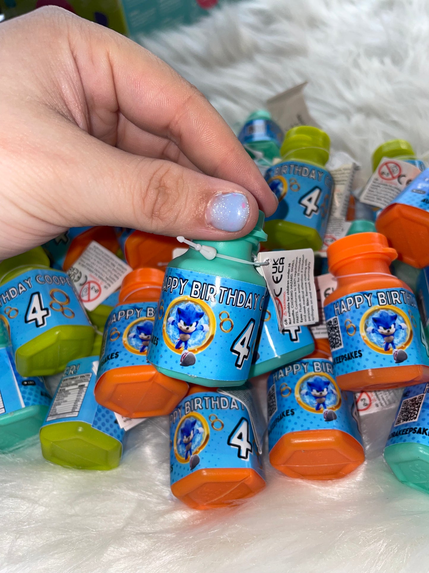 Custom party favours - bubbles