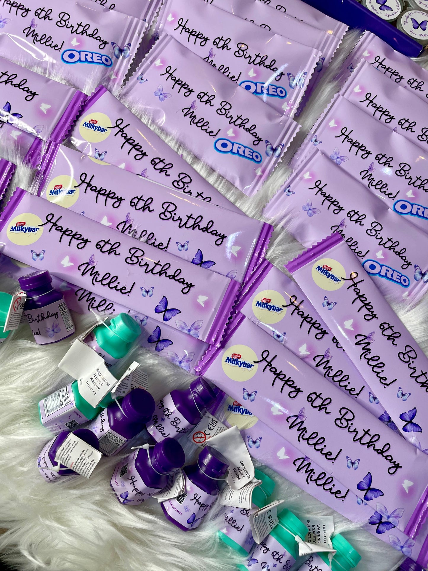 Custom party favours - milky bars