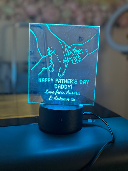 LED engraved acrylic sign