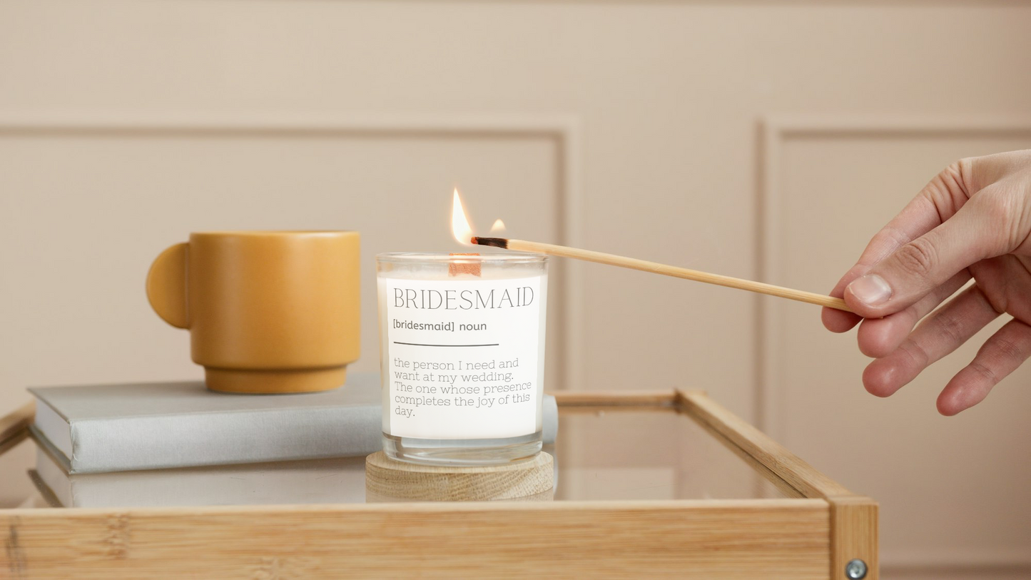 Bridesmaid candle