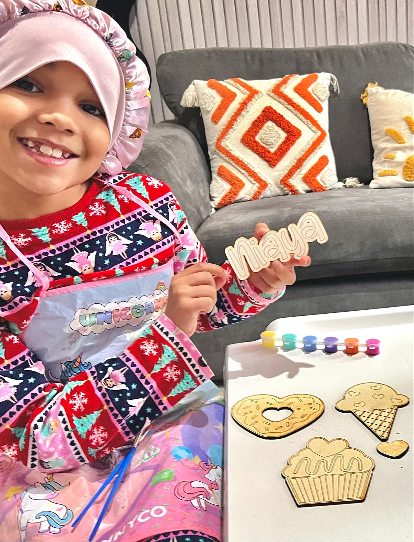 Ice cream and hearts paint me set