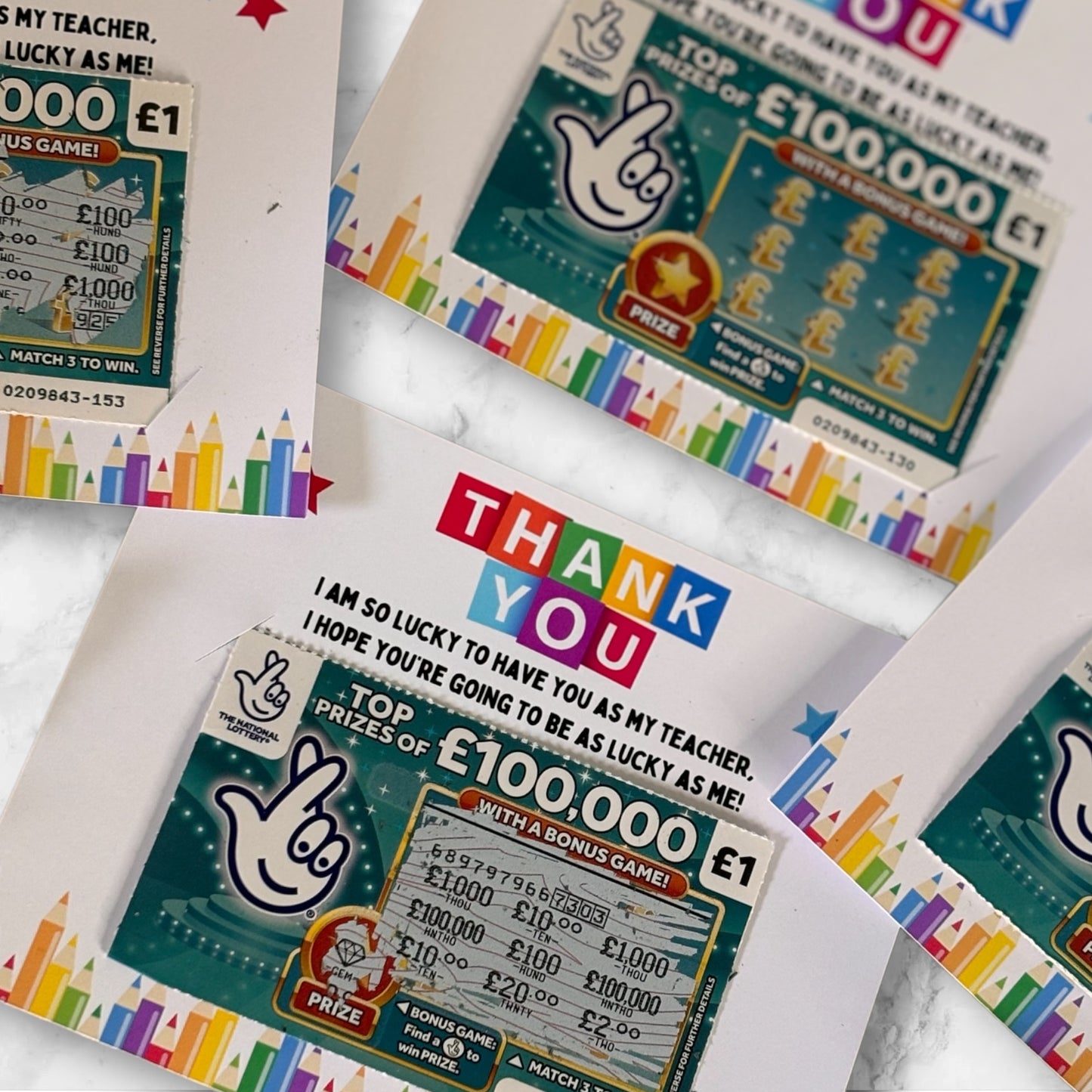 Scratch card holder - teacher