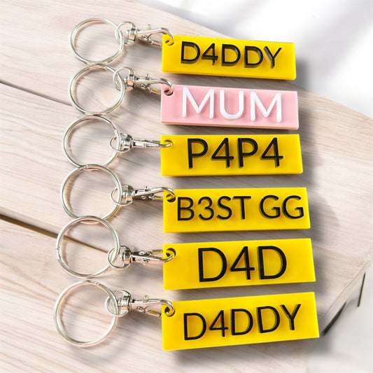 Number plate 3D keyrings