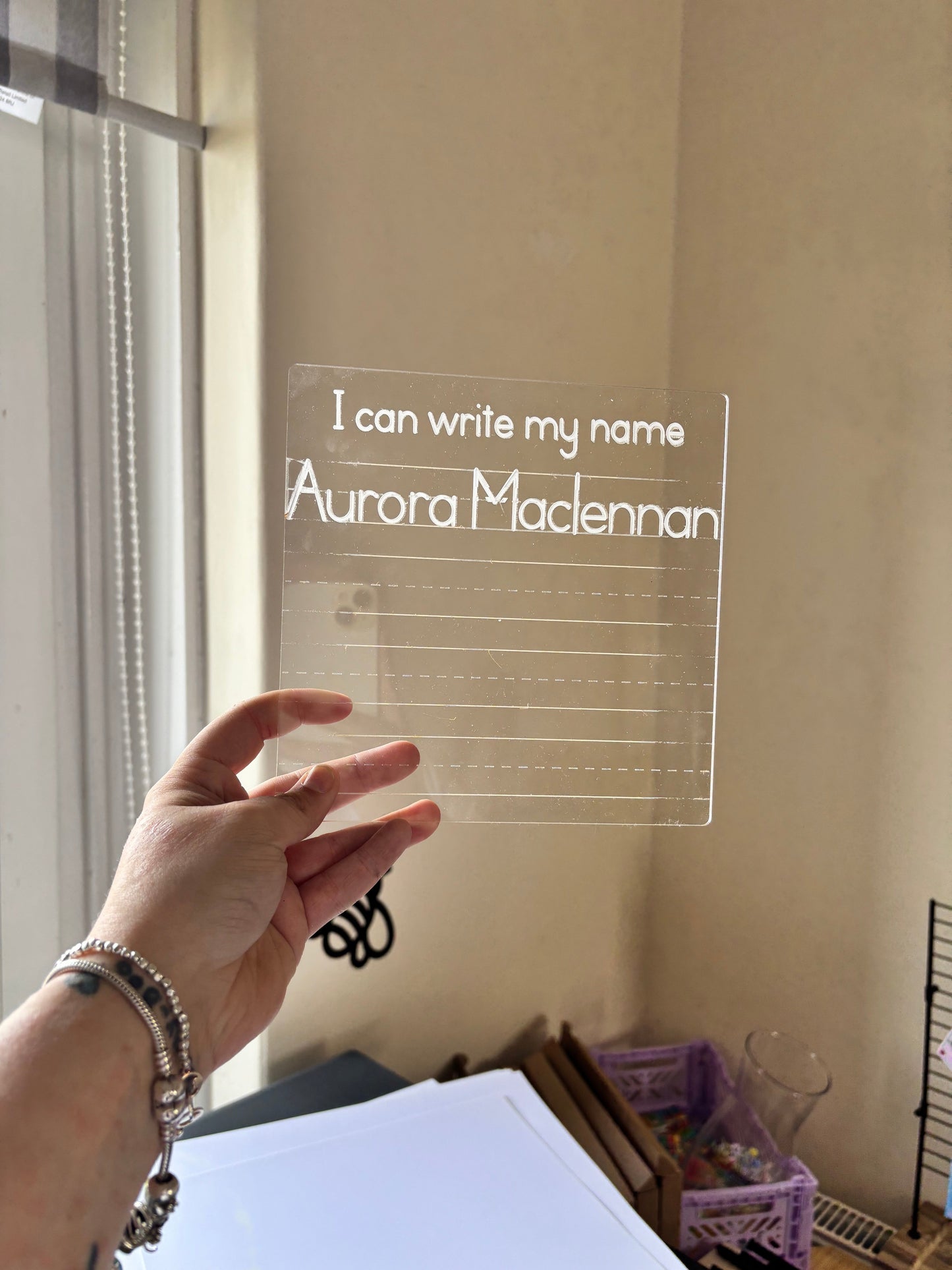 Acrylic name board fiver Friday