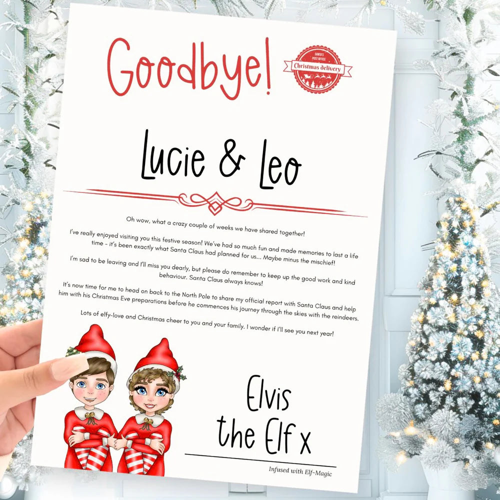 Hello & goodbye letter from your elf!