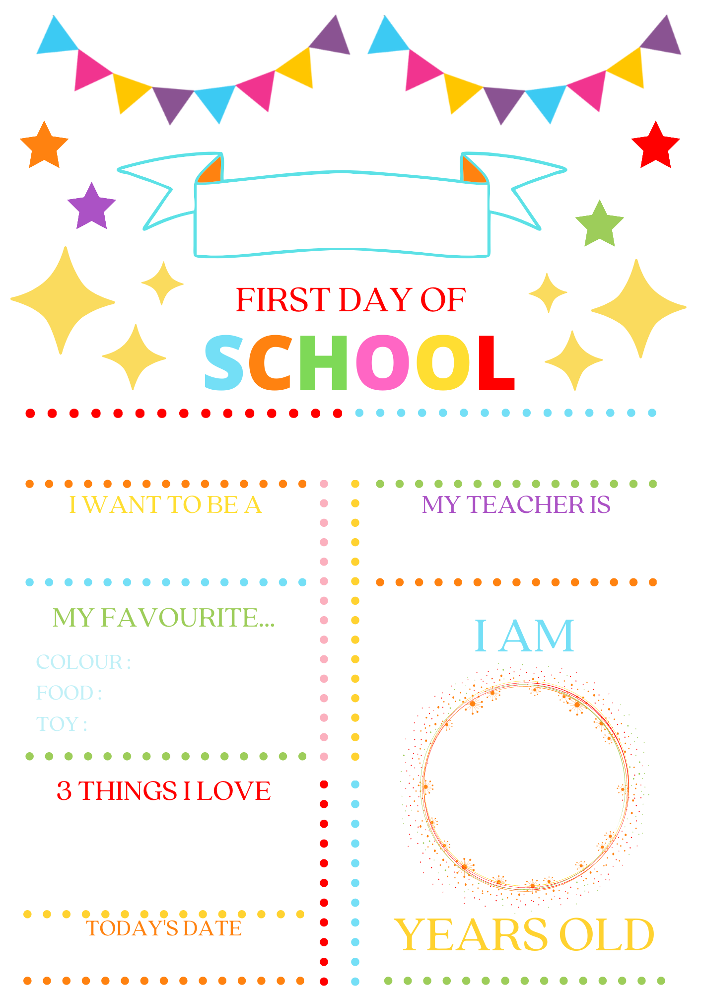 First day of school/nursery boards