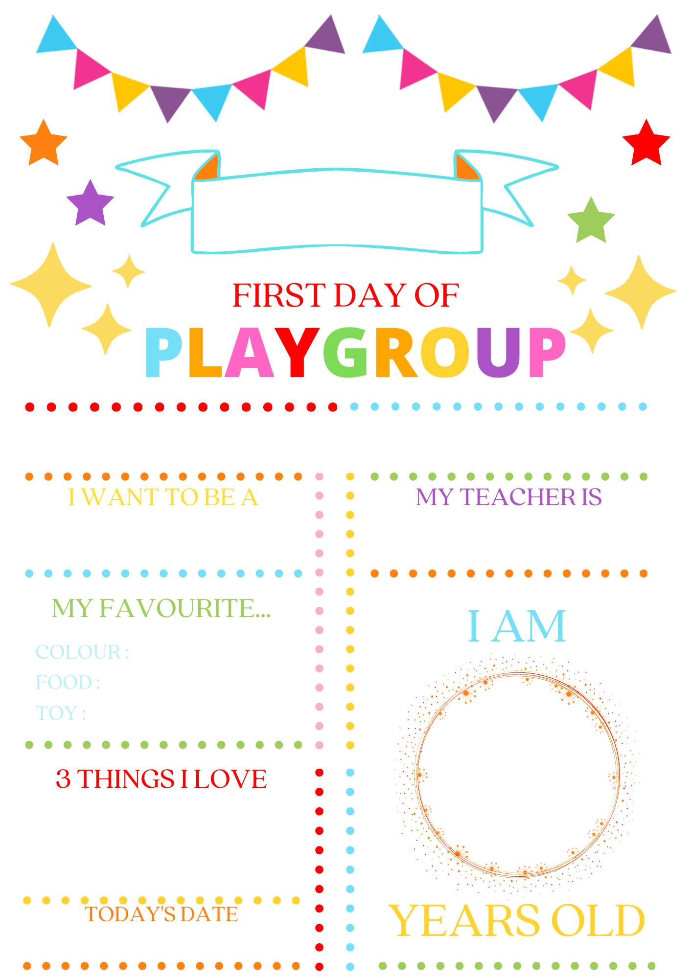 First day of school/nursery boards