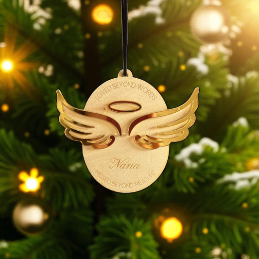 Angel wings bauble