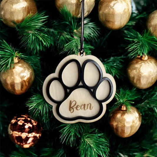 Dog paw bauble