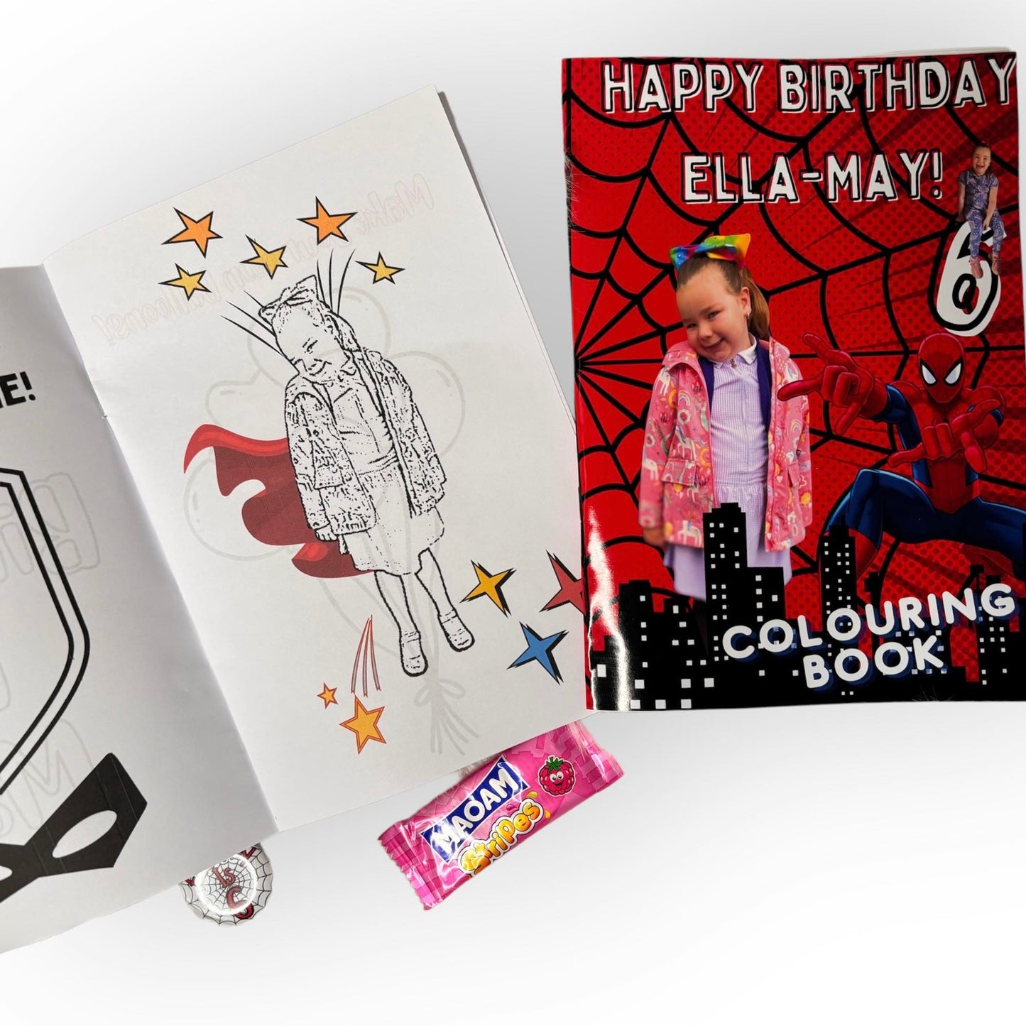 Custom party favours - colouring in books