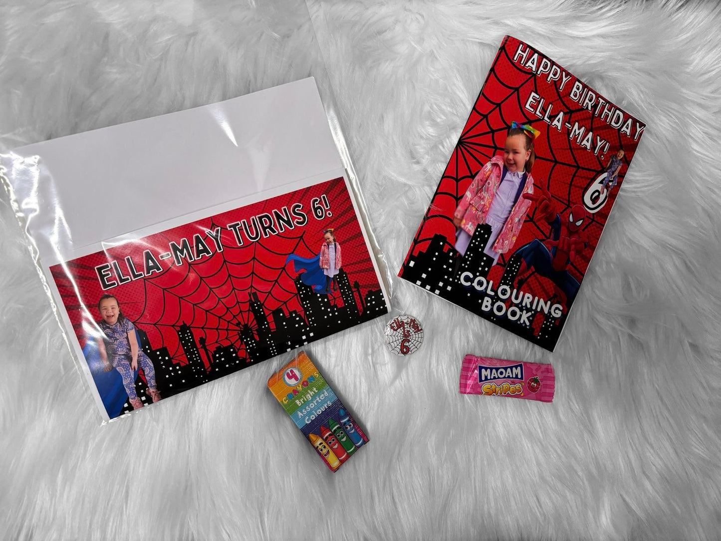 Custom party favours - colouring in books