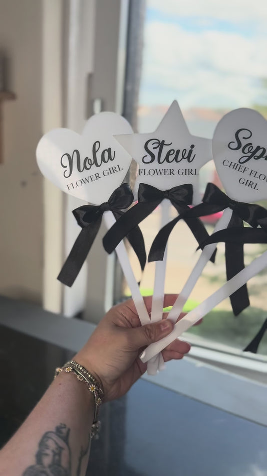 Flower girl/page boy wands
