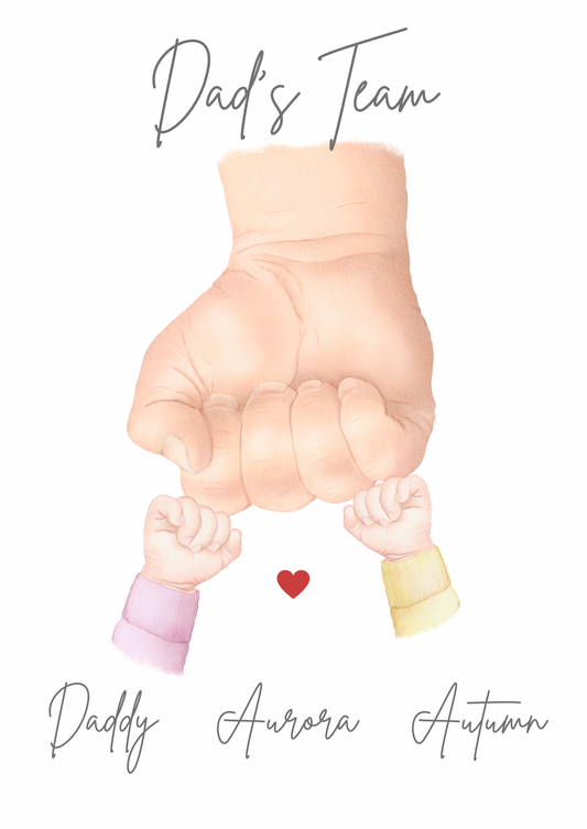 Dads team fist bump