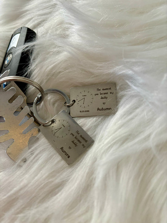 The moment you became my daddy - keyring