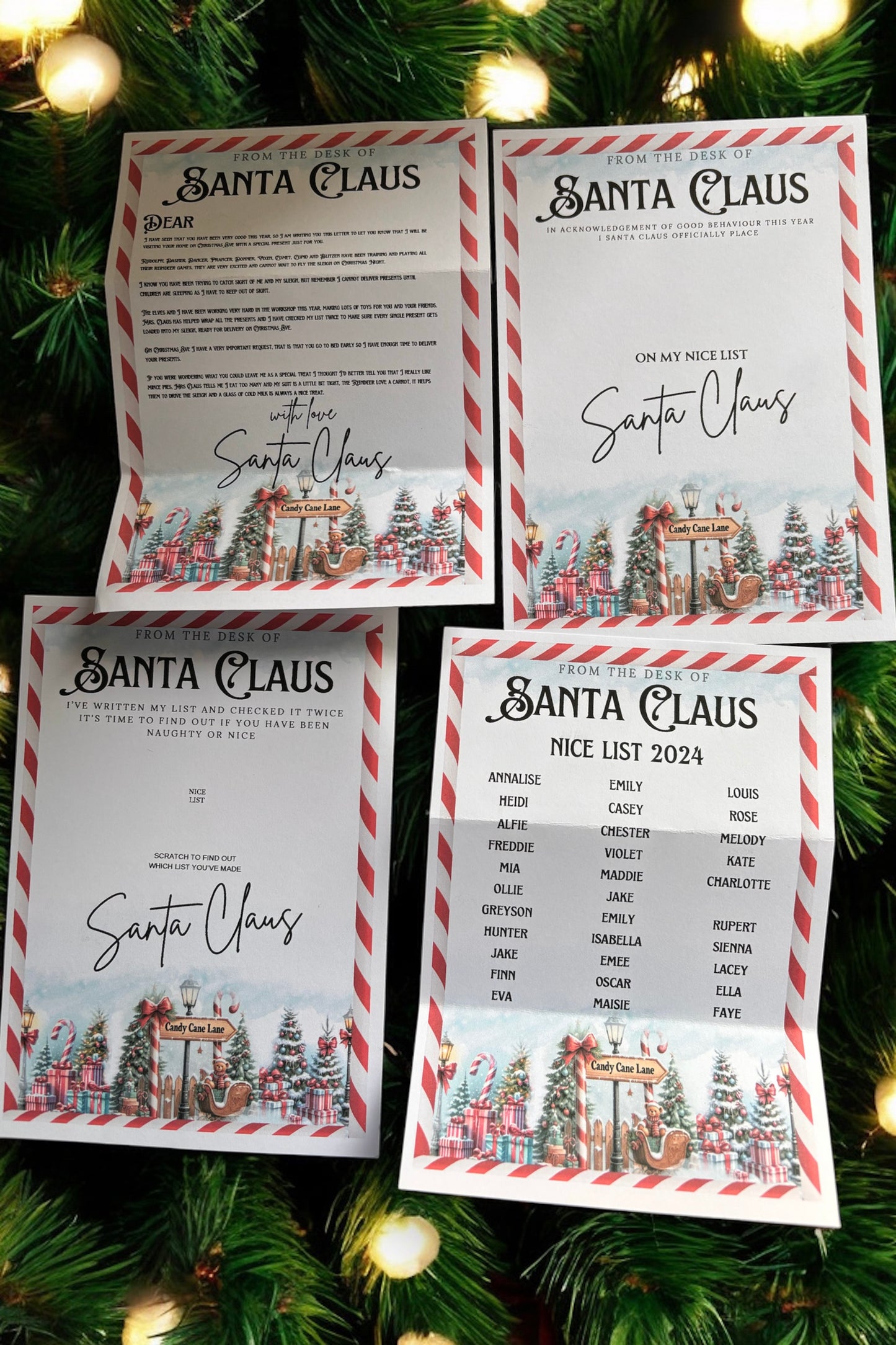 Wooden Christmas envelopes