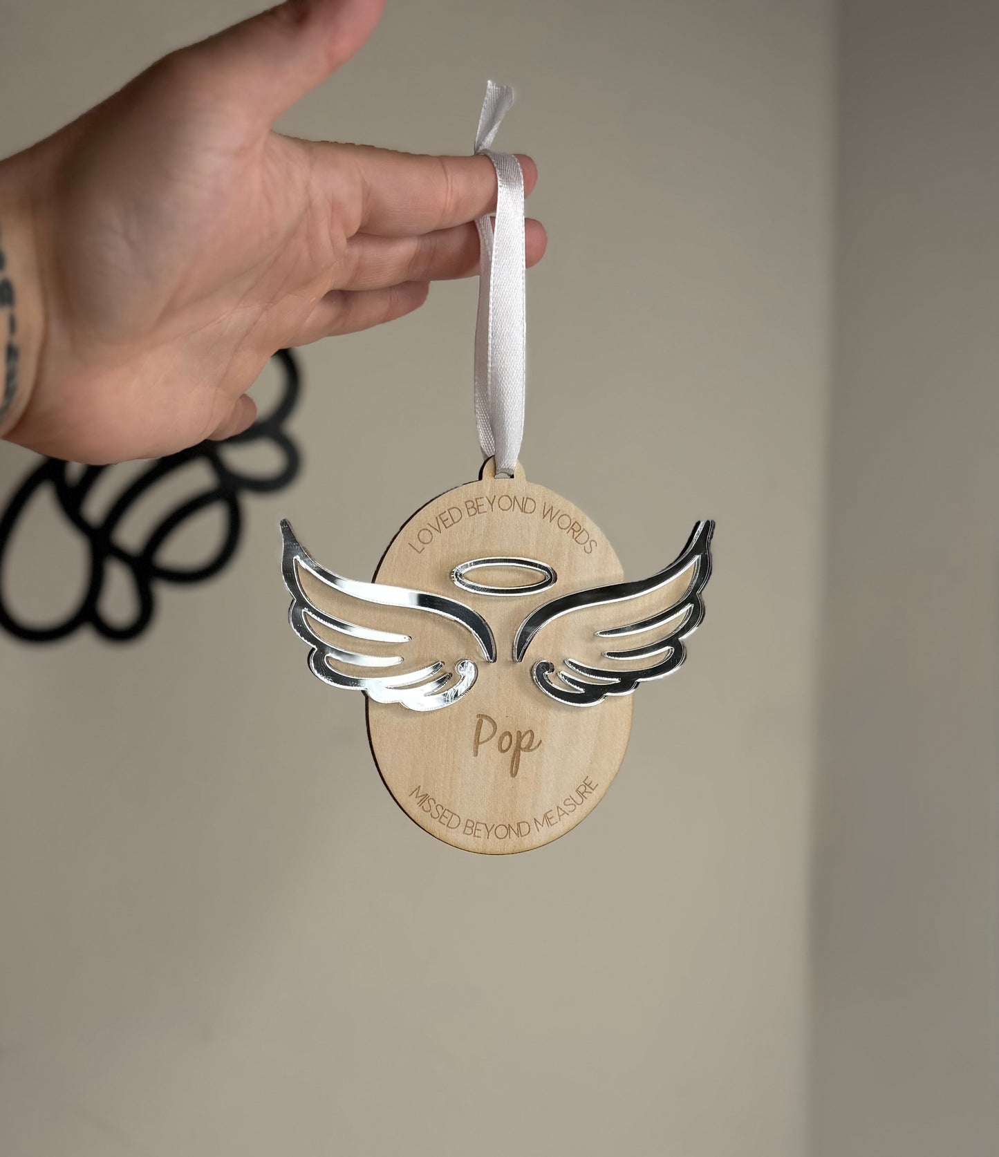 Angel wings bauble