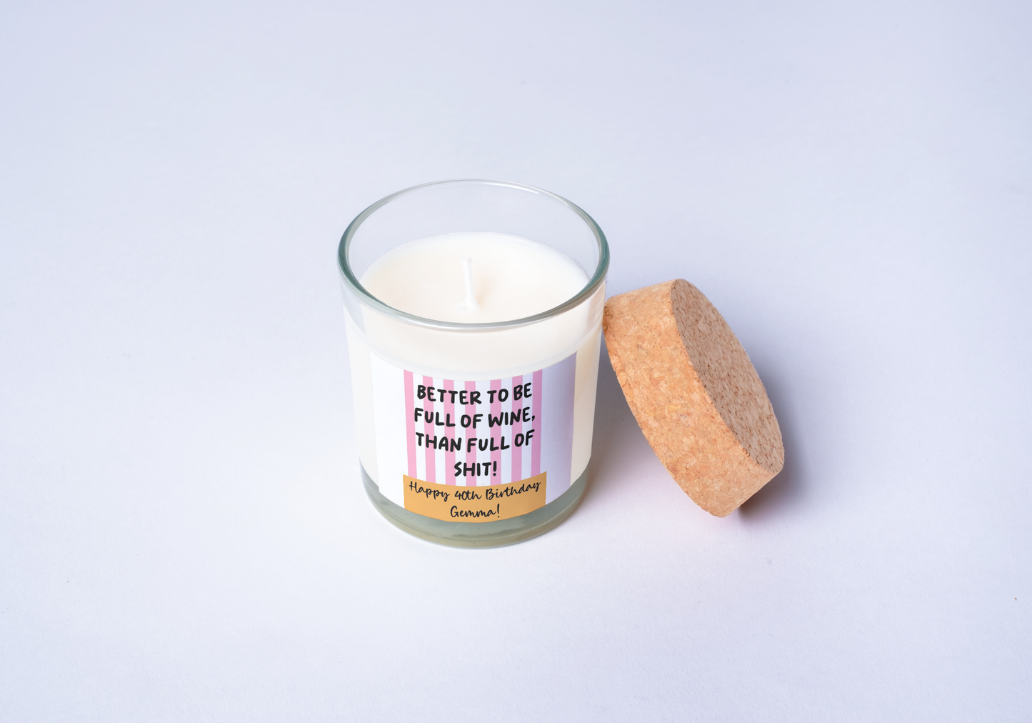 Full of wine candle