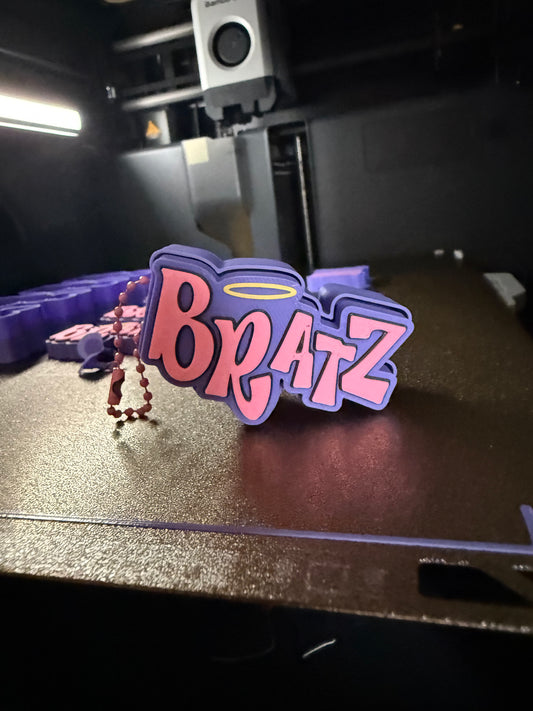 Boss girl fidget clicker keychain