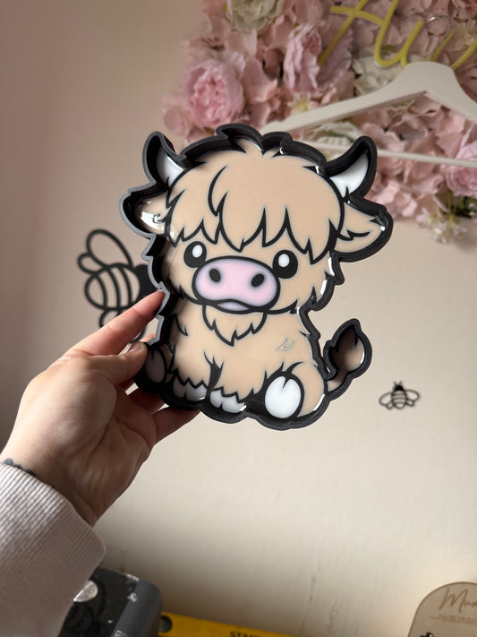 Highland cow tray