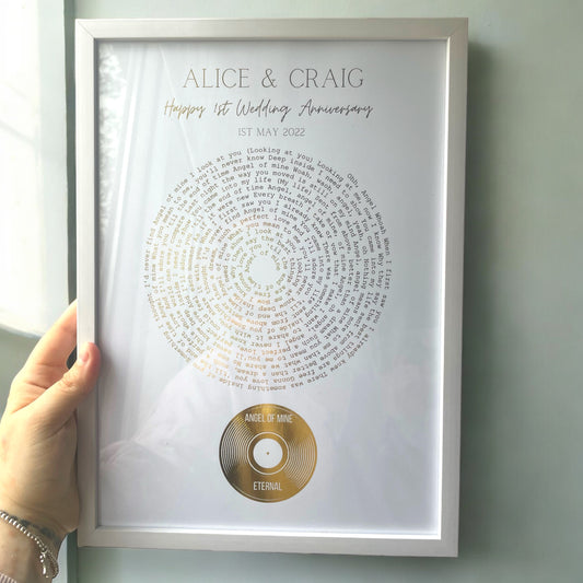 Foiled song print