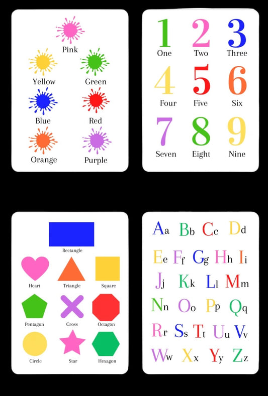 Bright wall prints for learning