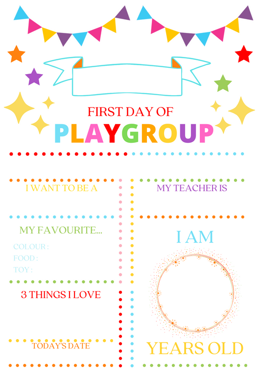 First day of school/nursery boards