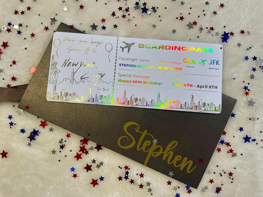 Foiled gift tickets